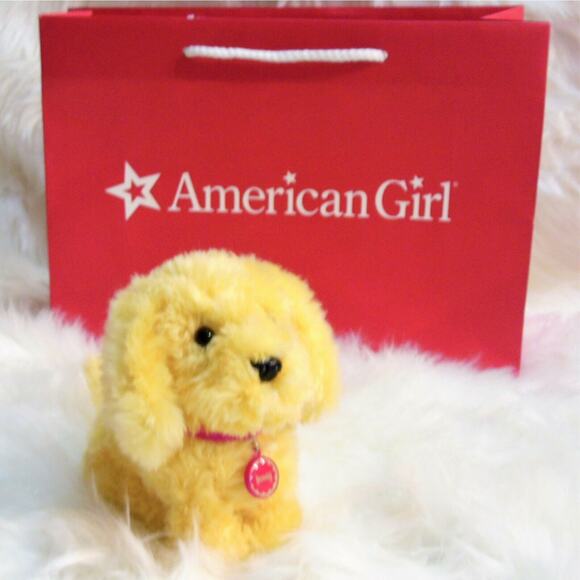 American Girl HONEY DOG PET Golden Lab Retriever Puppy Collar Name Tag AG BAG! - Picture 8 of 8